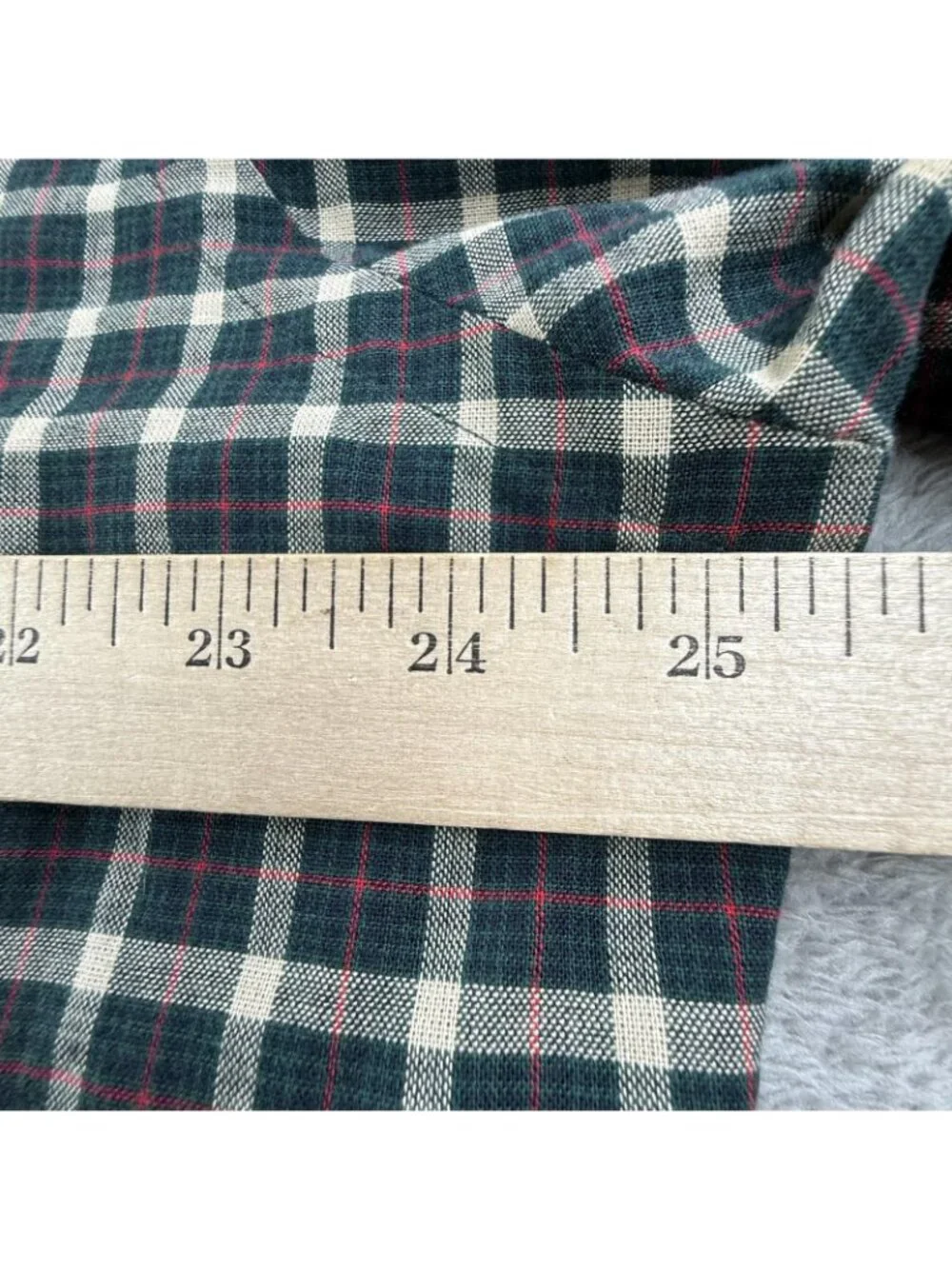 Vintage Polo Ralph Lauren Shirt Mens Large Green Check Button Up Long Sleeve Fit